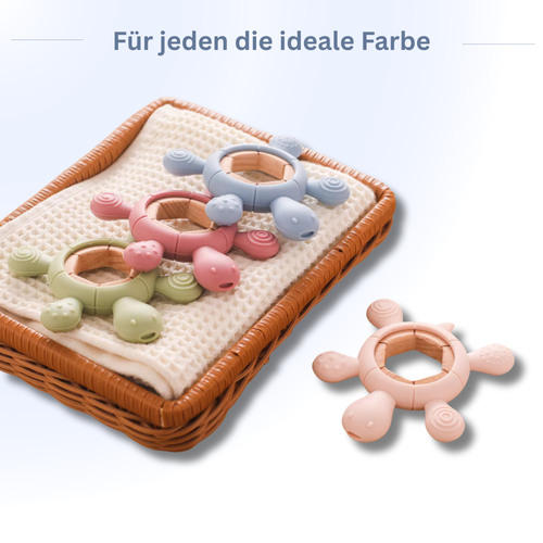 Beißring Baby Schildkröte blau